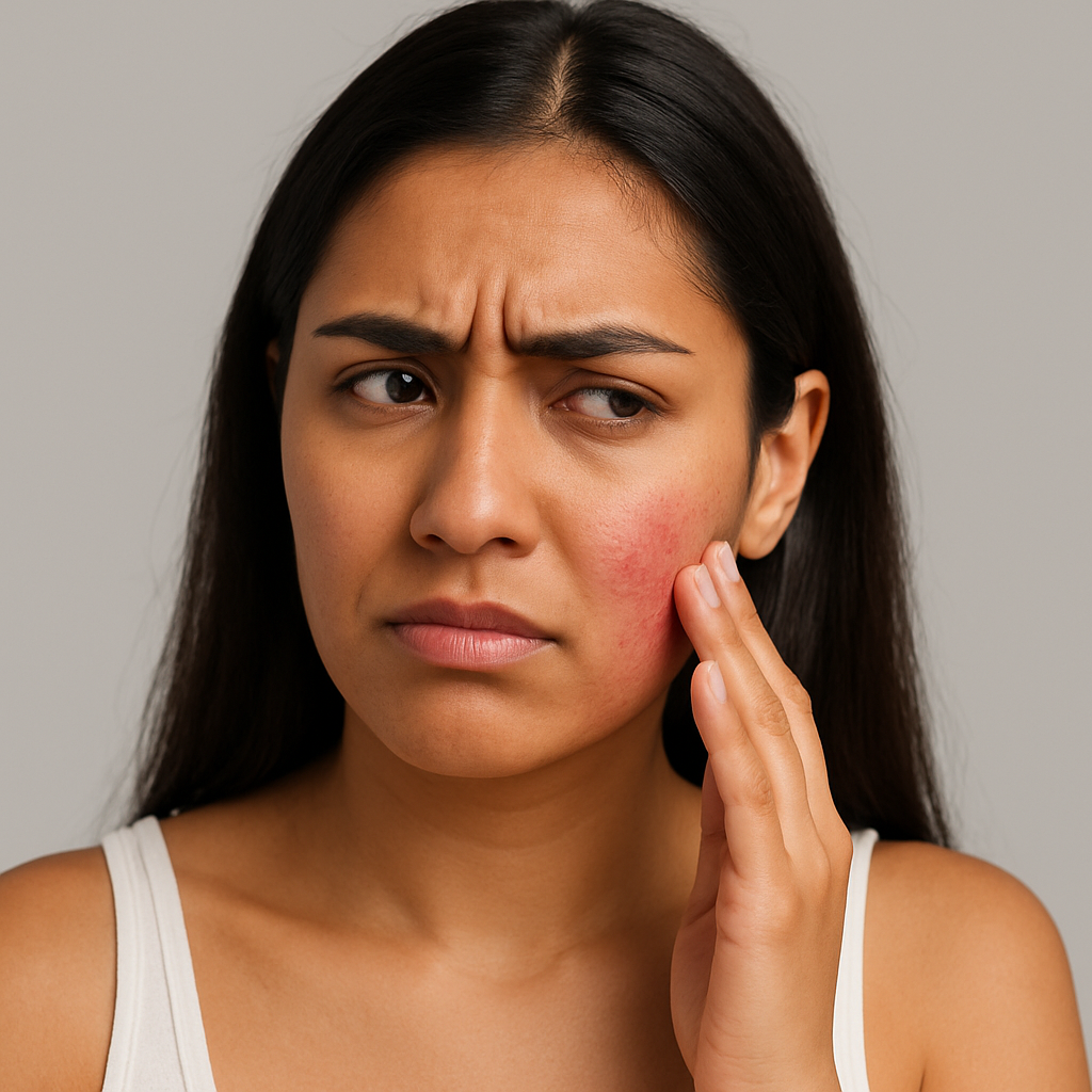 Dermatologist examining irritated skin – dermatologist tips