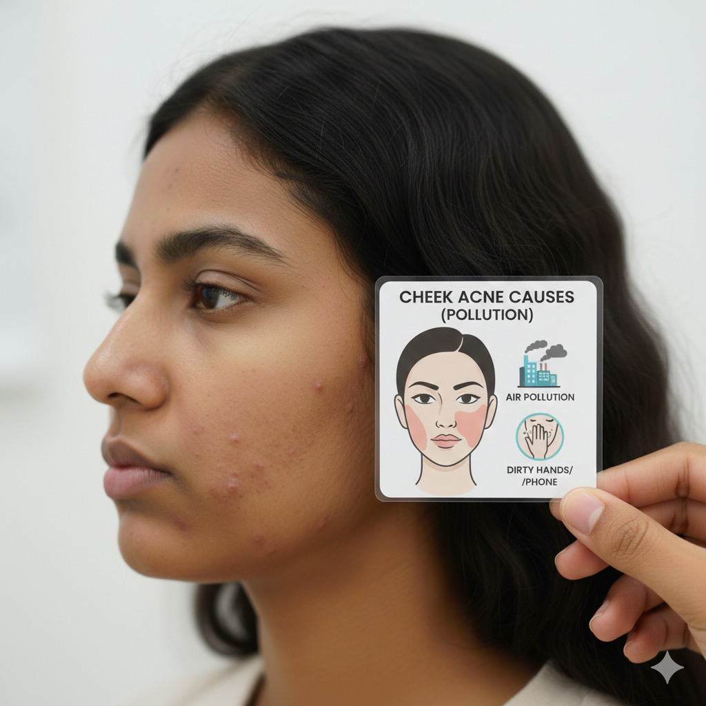 Jawline hormonal acne – pimple causes in India