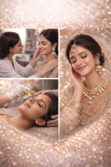Bride’s glowing skin before wedding makeup – bridal skin care Chandigarh